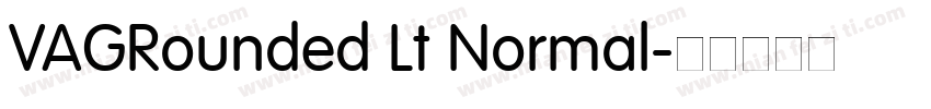 VAGRounded Lt Normal字体转换